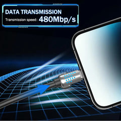 240w 4-in-1 Usb-c Cable - Pd 5a Fast Charging And Synchroniz (كابل USB-C 4 في 1 بقوة 240 واط - شحن سريع PD 5A ومزامنة)