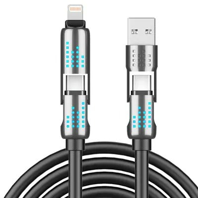240w 4-in-1 Usb-c Cable - Pd 5a Fast Charging And Synchroniz (كابل USB-C 4 في 1 بقوة 240 واط - شحن سريع PD 5A ومزامنة)