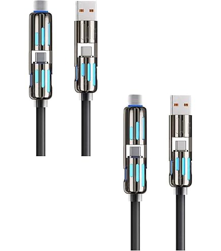 240w 4-in-1 Usb-c Cable - Pd 5a Fast Charging And Synchroniz (كابل USB-C 4 في 1 بقوة 240 واط - شحن سريع PD 5A ومزامنة)