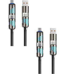 240w 4-in-1 Usb-c Cable - Pd 5a Fast Charging And Synchroniz (كابل USB-C 4 في 1 بقوة 240 واط - شحن سريع PD 5A ومزامنة)